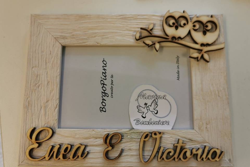 Cake topper legno nomi