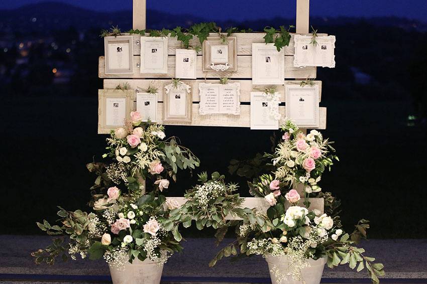 Tableau mariage country chic