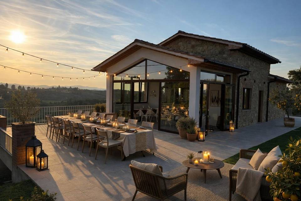 Cena al tramonto