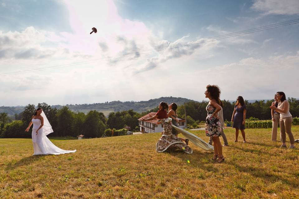 Il lancio del bouquet