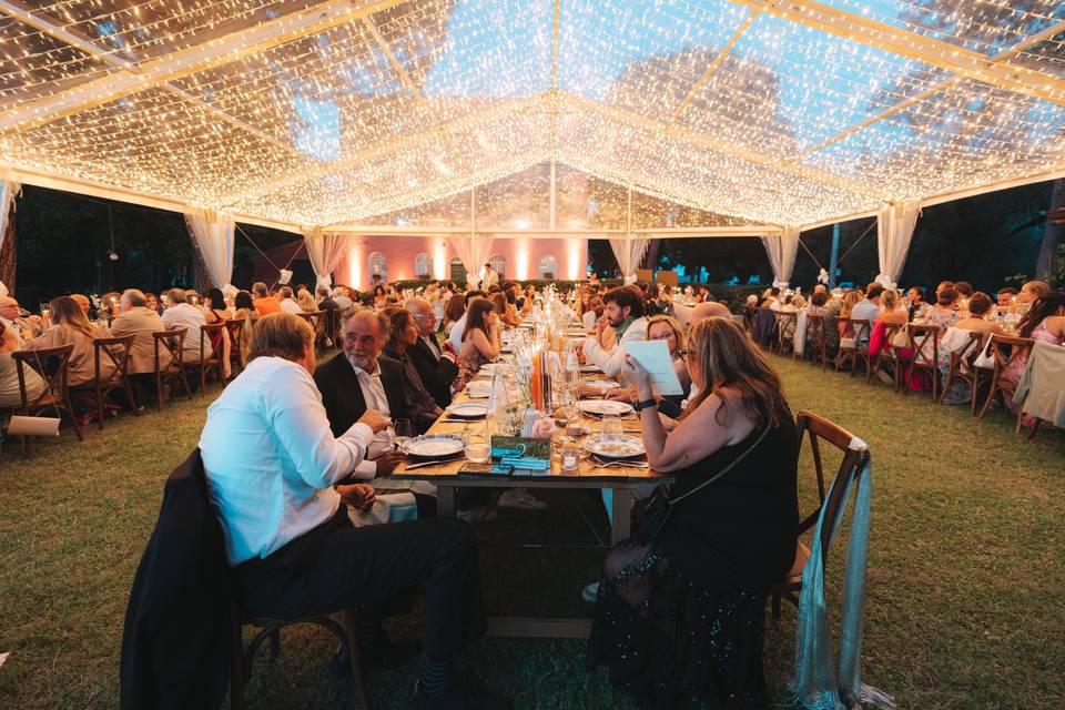 tensostruttura illuminata