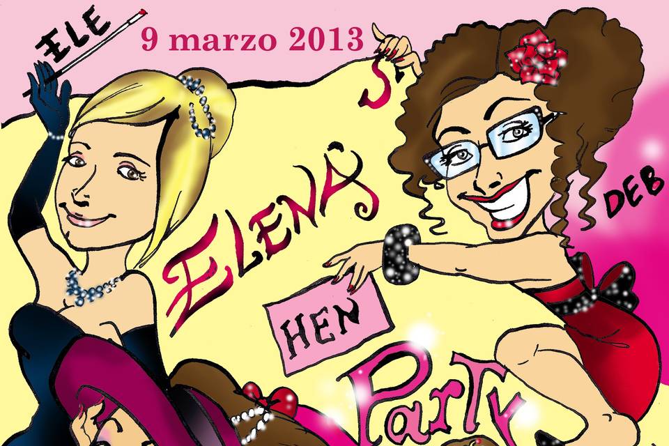 Caricatura amiche della sposa