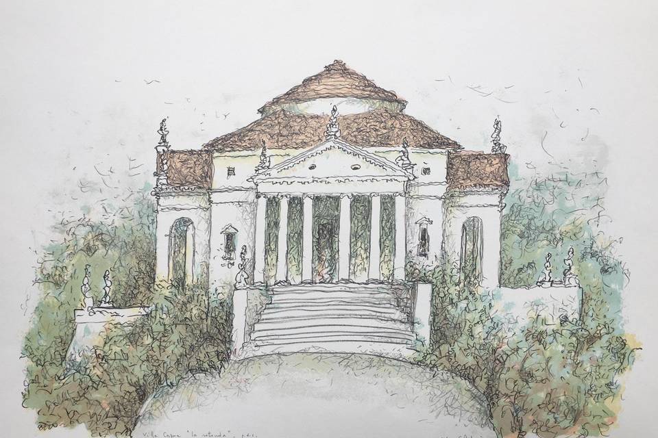 Villa la Rotonda Litografia