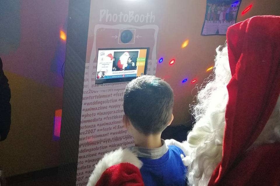 Photo booth con Babbo Natale