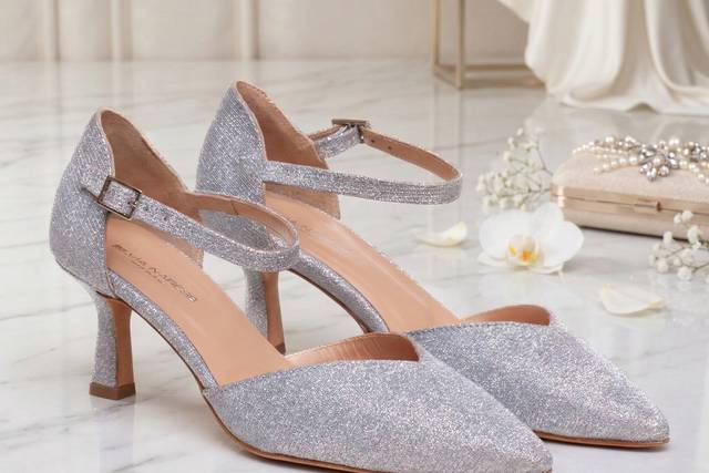 Scarpa cinturino argento