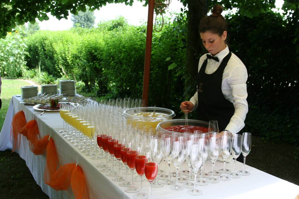 Zona cocktail di benvenuto