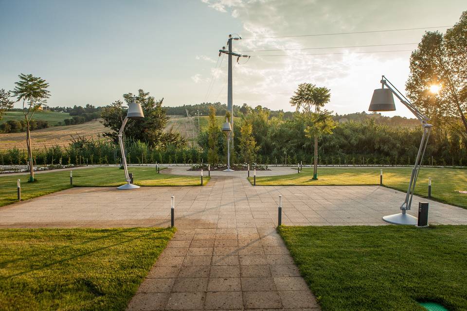 Piscina in notturna