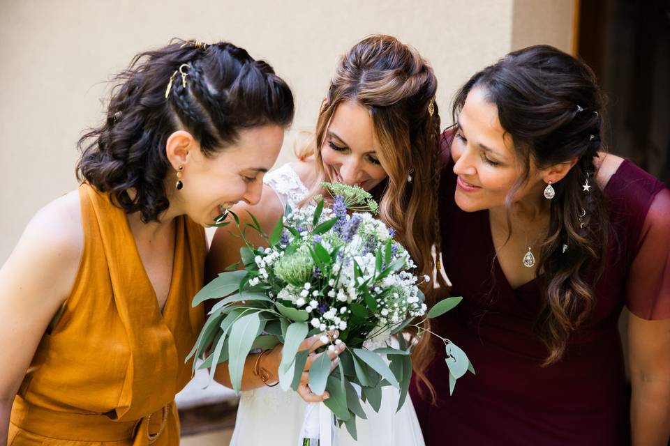 Bohemian bridesmaids