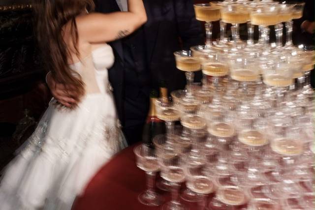 Wedding champagne tower