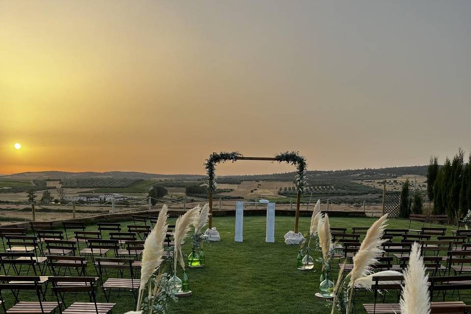 Sunset wedding