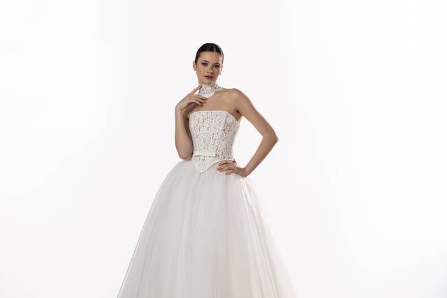 Corpetto e gonna in organza