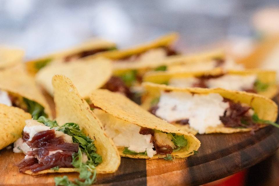 Tacos con baccala mantecato