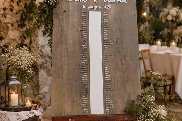 Tableau de mariage in legno