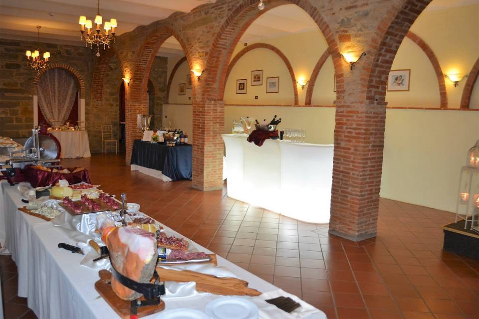 Allestimento aperitivo interno