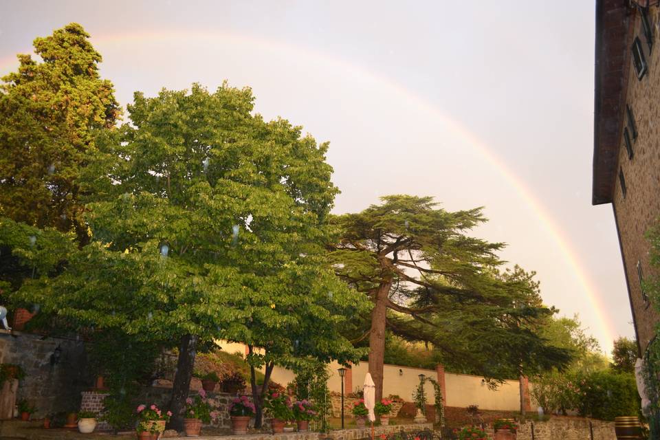 Matrimonio piscina con vista