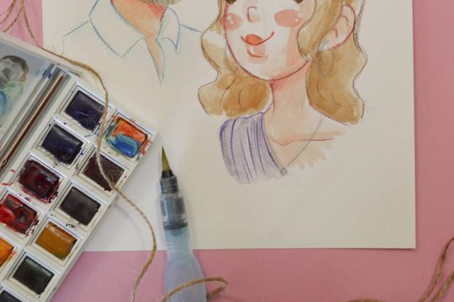 Live sketching per matrimoni