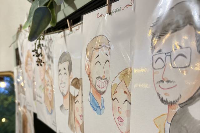 Live sketching per matrimoni