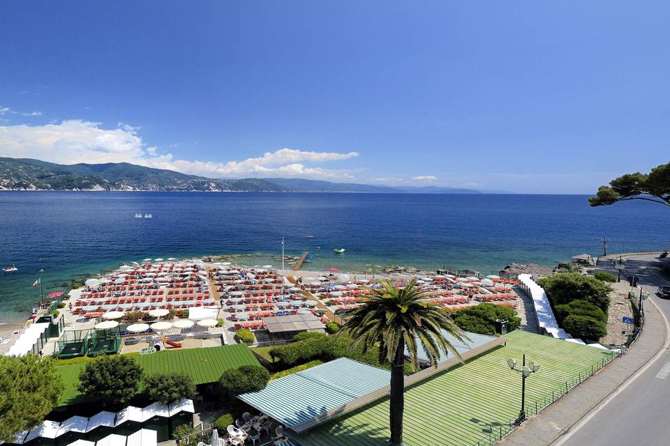 Vista della spiaggia