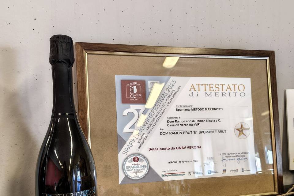 Spumante premiato 2025