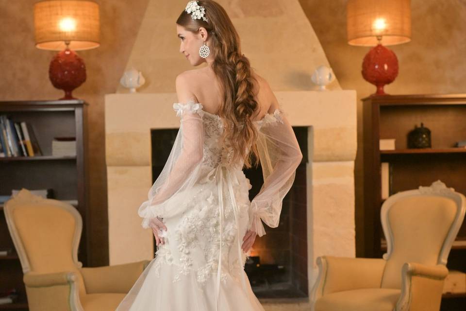 Sirena tulle e fiori 3D
