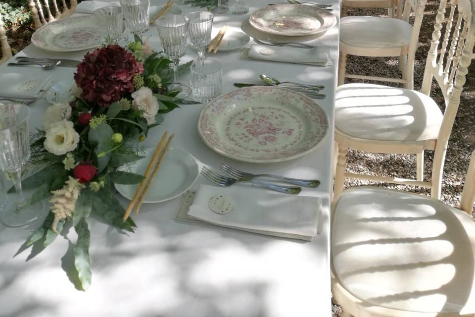 Mise en place matrimonio