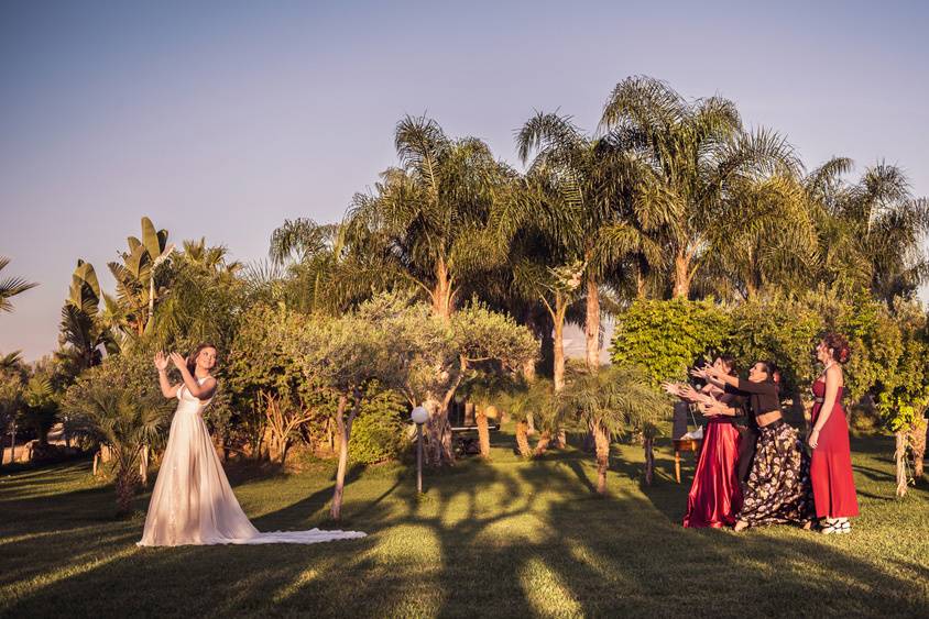 Lancio del bouquet