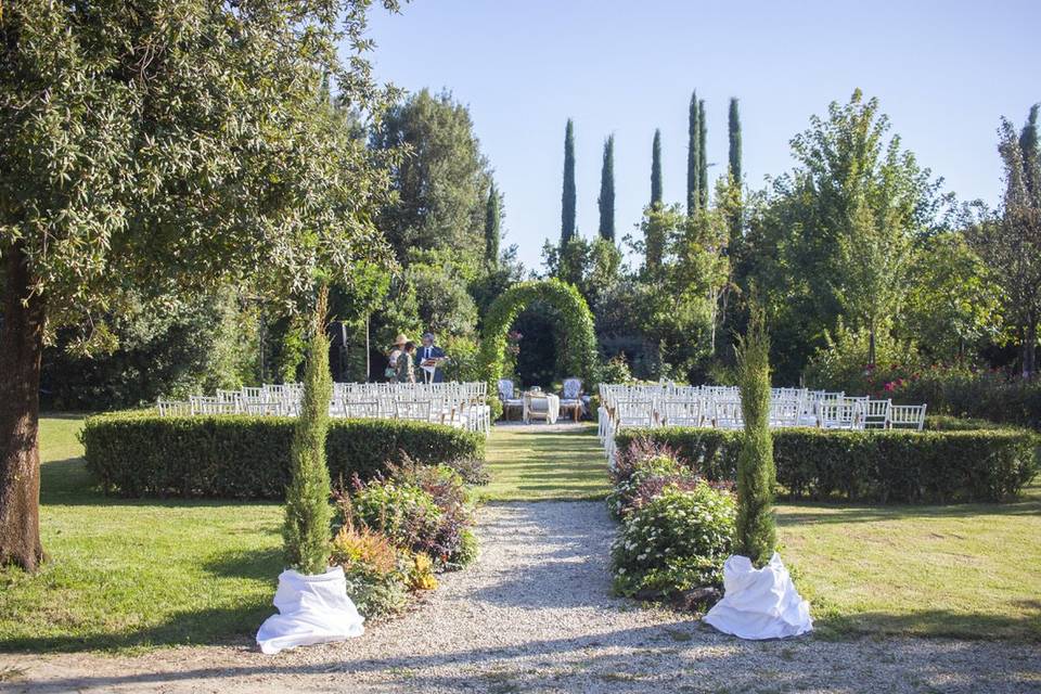 Rito nel giardino all'italiana