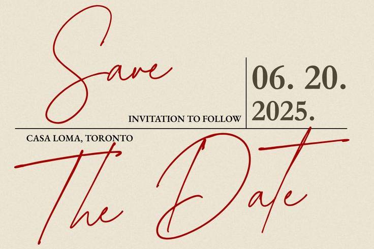 Save the date hand made