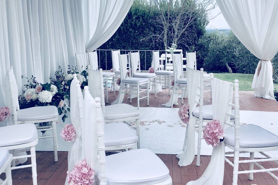 Outdoor wedding ceremony