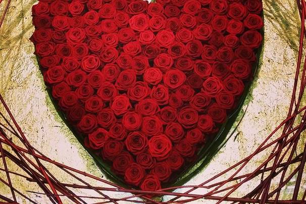 Cuore di rose rosse