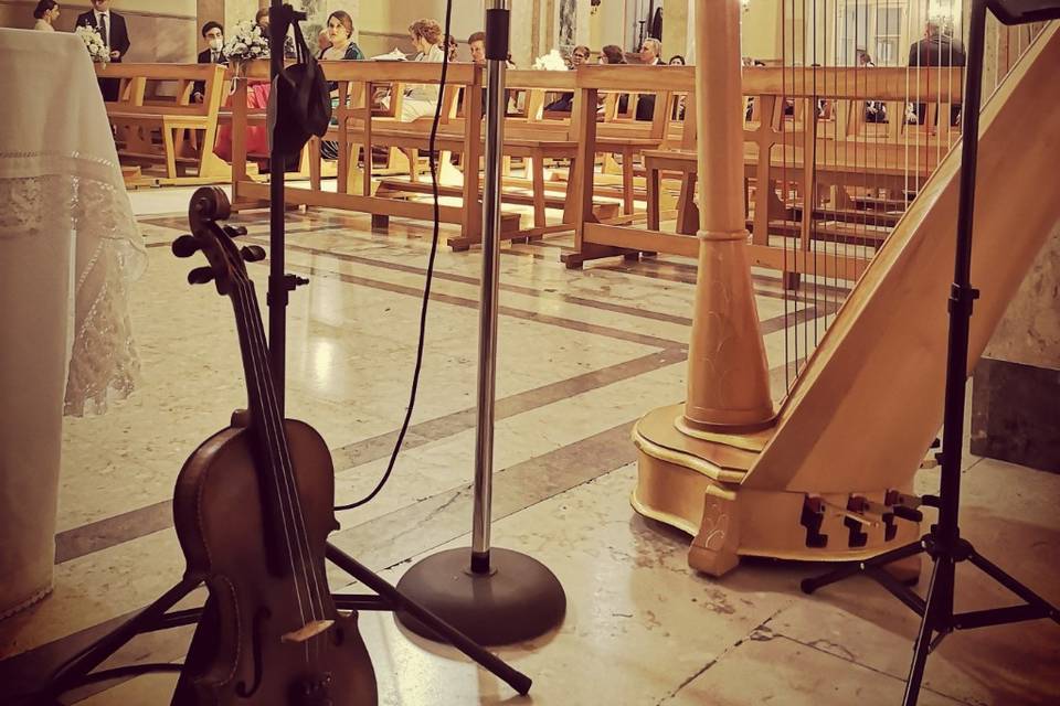 Arpa e violino