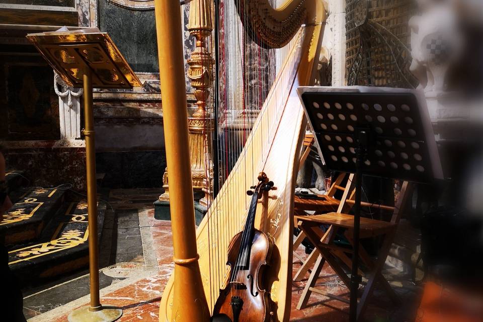 Arpa e violino