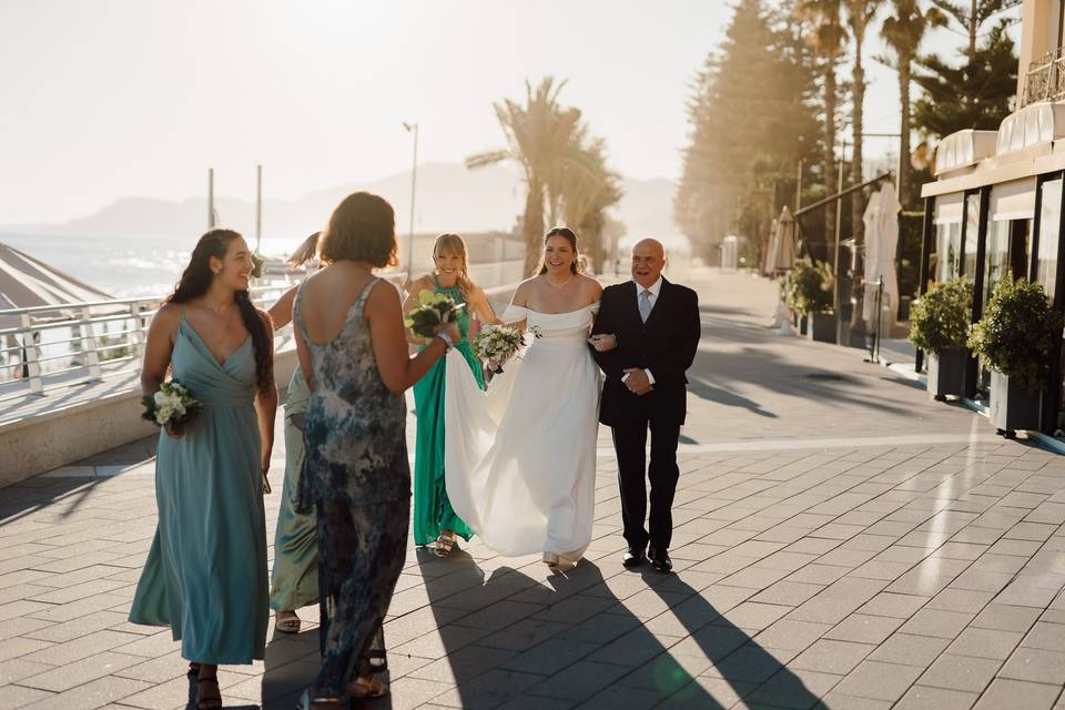 Sposa su passeggiata