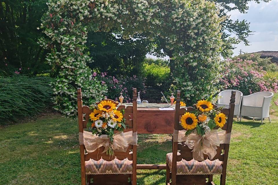 Cerimonia all'aperto Girasoli
