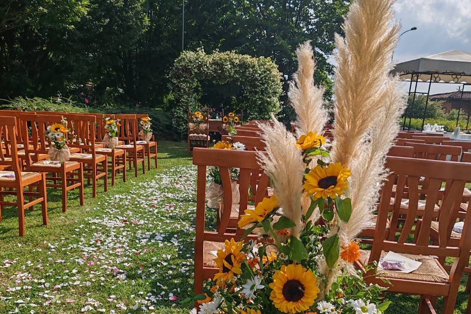 Cerimonia all'aperto Girasoli