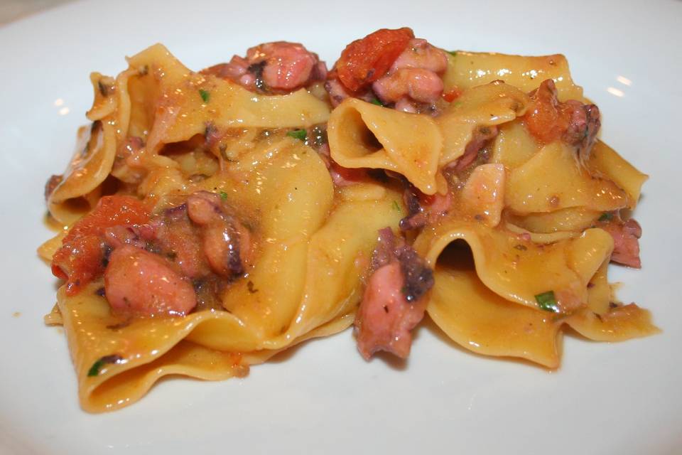 Pappardelle polipo