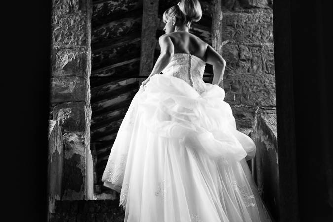 Sposa sulle scale