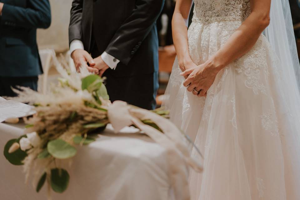 Bridal Bouquet with Pampas