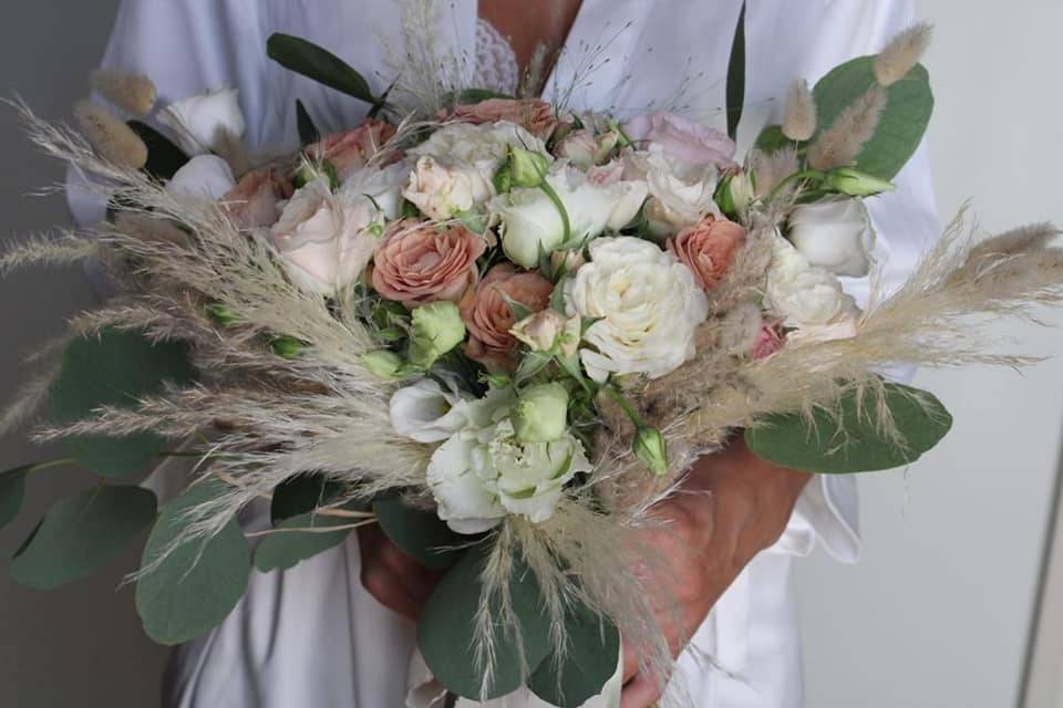 Bouquet sposa con pampas