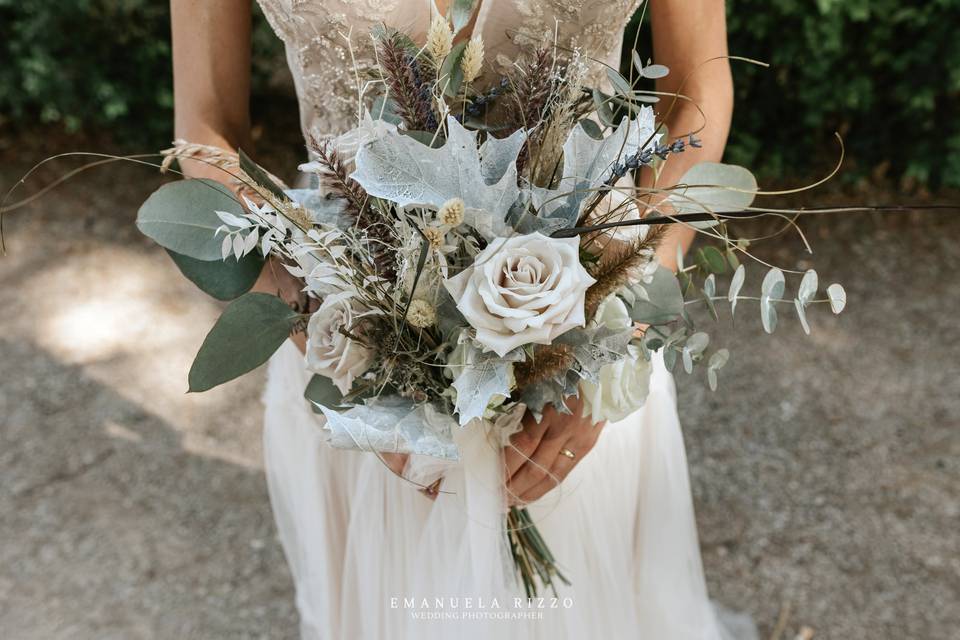 Bridal bouquet bohemian style