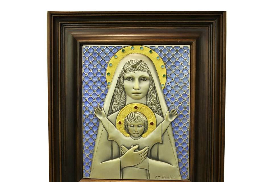 Placca in ceramica Madonna