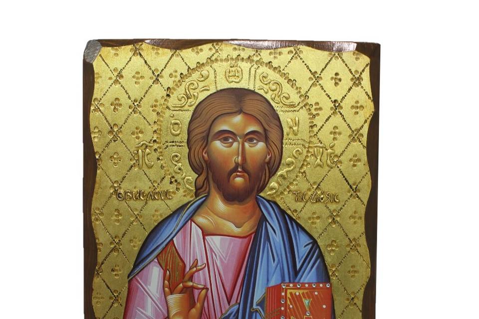 Icona dipinta Cristo