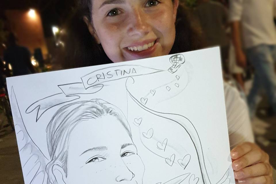 Caricatura di bambina