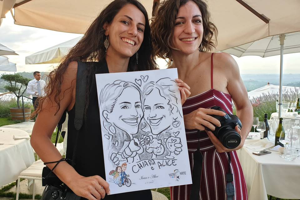 Ritratti e caricature d'artista. Caricaturista.