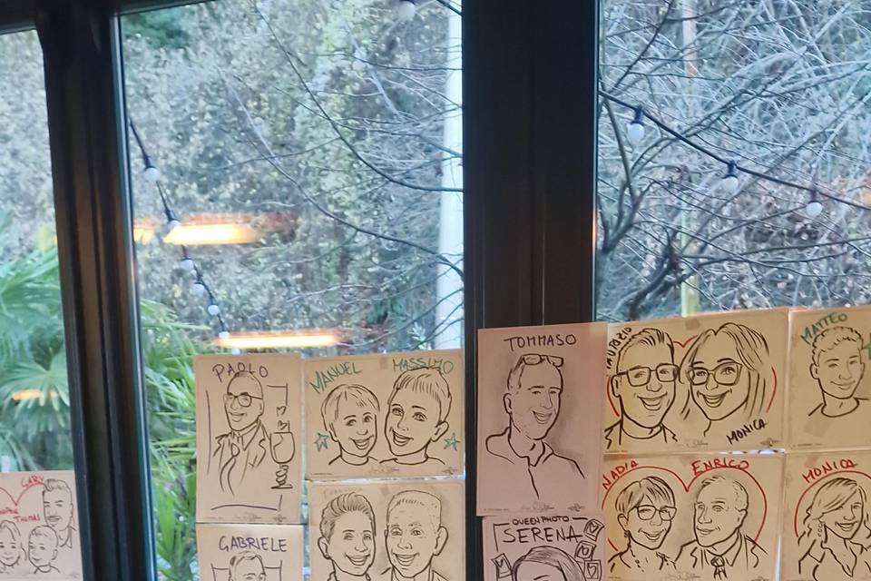 Ritratti bomboniera esposti