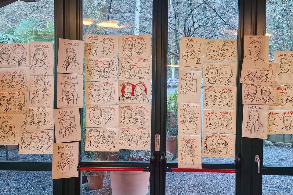 Ritratti bomboniera esposti