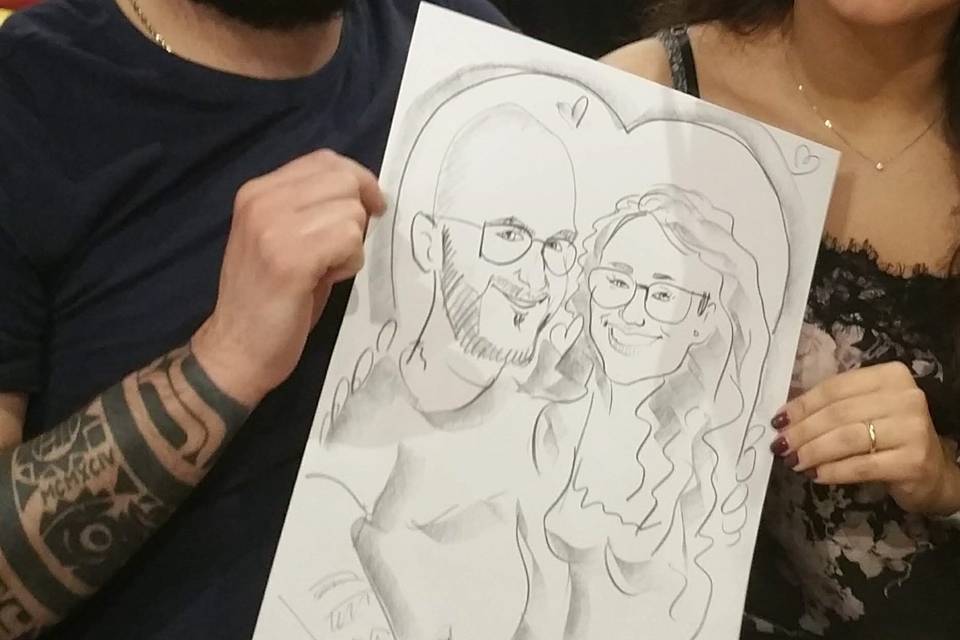 Coppia caricatura
