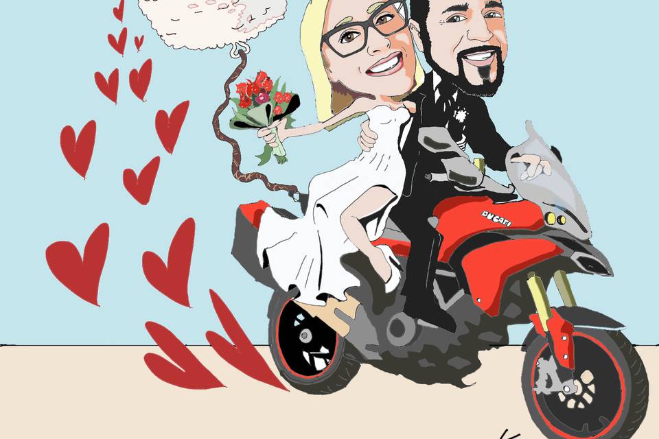Caricatura sposi