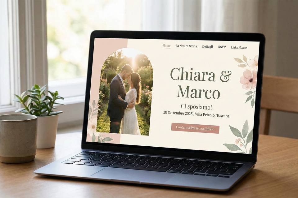 Esempio homepage da laptop