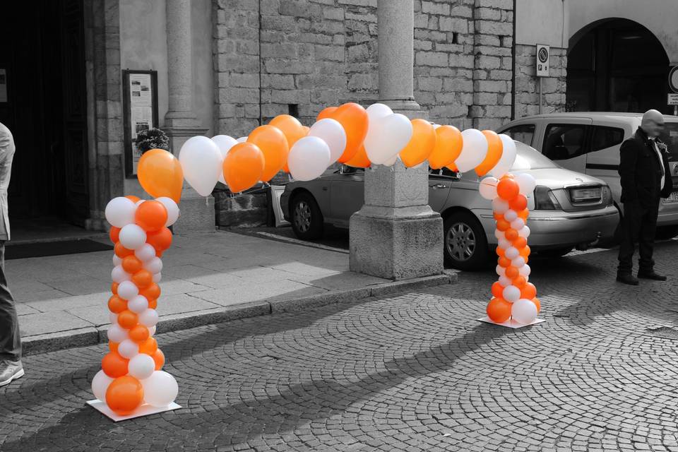 Colonne con palloncini